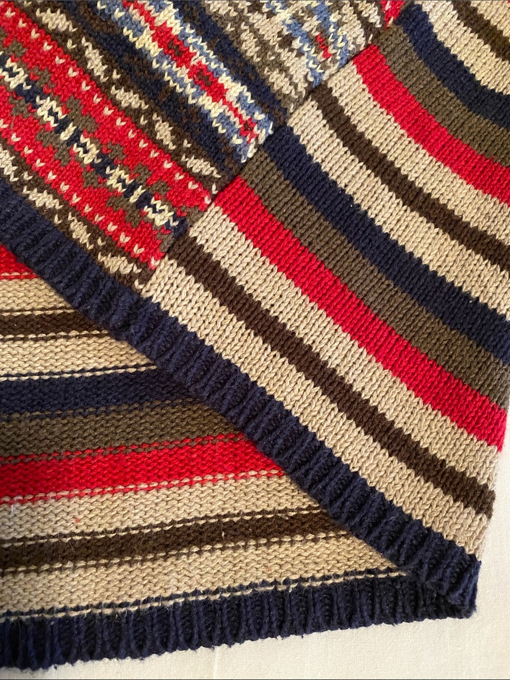 Nuggets Vintage 90’s Fair Isle Knit Button-Up Vest Cotton Ramie Y2K Size Large - Picture 9 of 12